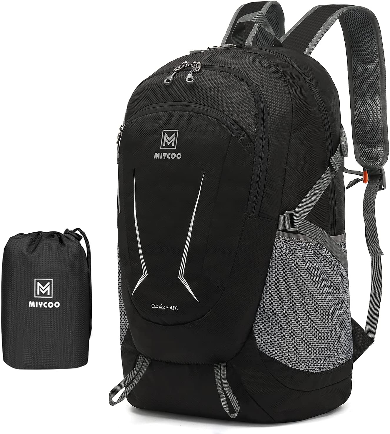 230816045605803_1 MIYCOO Lightweight Backpack for Men Women - Packable Hiking Travel Backpack - Foldable Outdoor Camping Waterproof Daypack Grey - Image 1